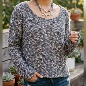 Madewell Lightweight Knit Marled Scoop Neck Sweater XL